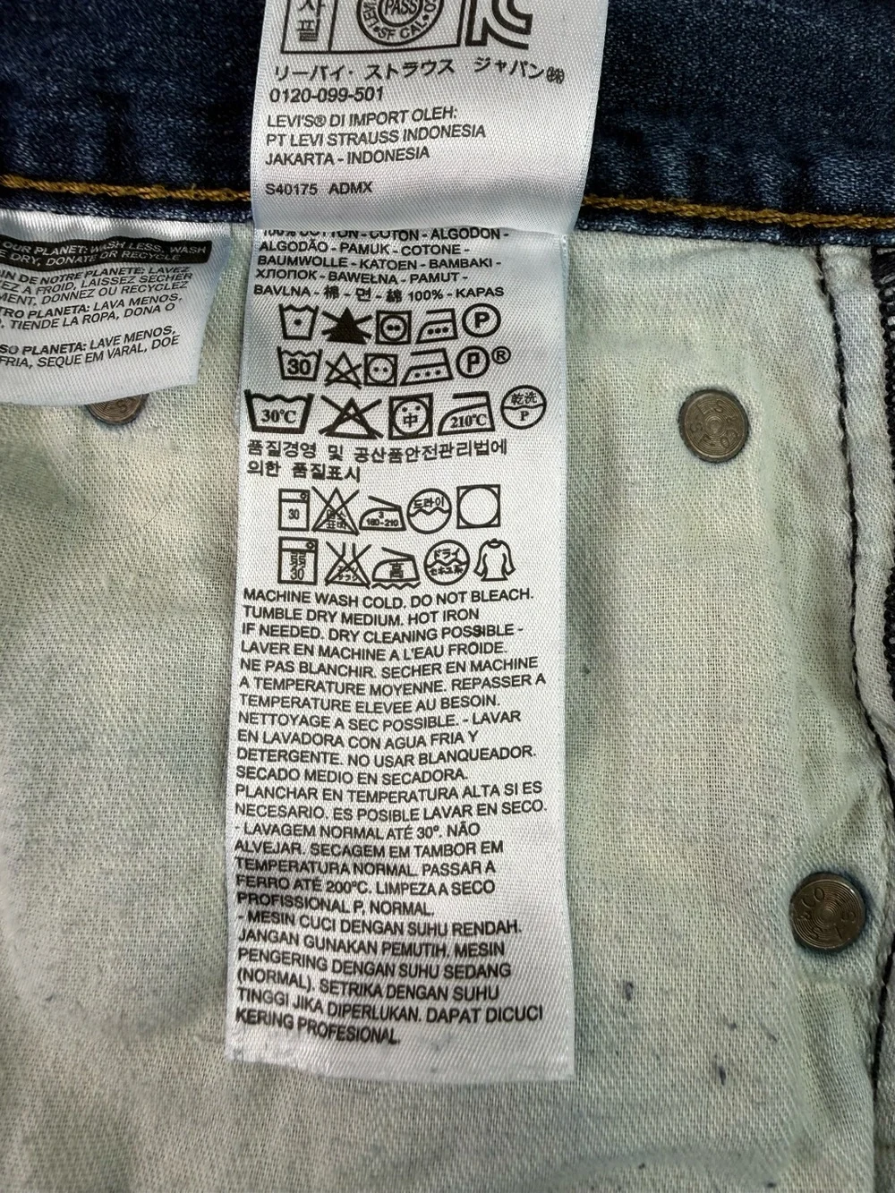 Levi's 569 Loose Straight Fit Jeans 38x32 Dark Wash Blue Denim